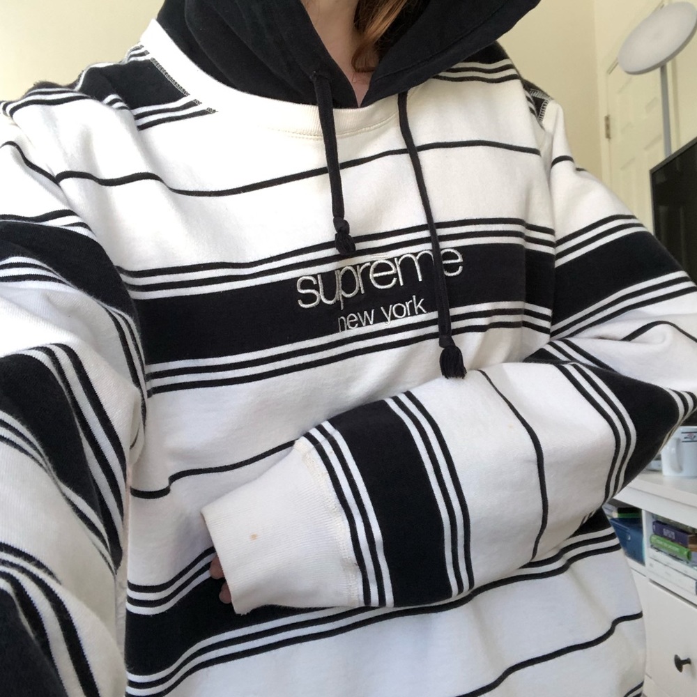Supreme Striped Hoodie